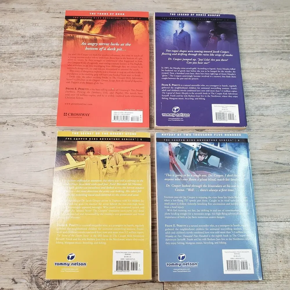 The Cooper Kids Frank Peretti 4 Book Lot Paperback Books (3, 5, 7-8)